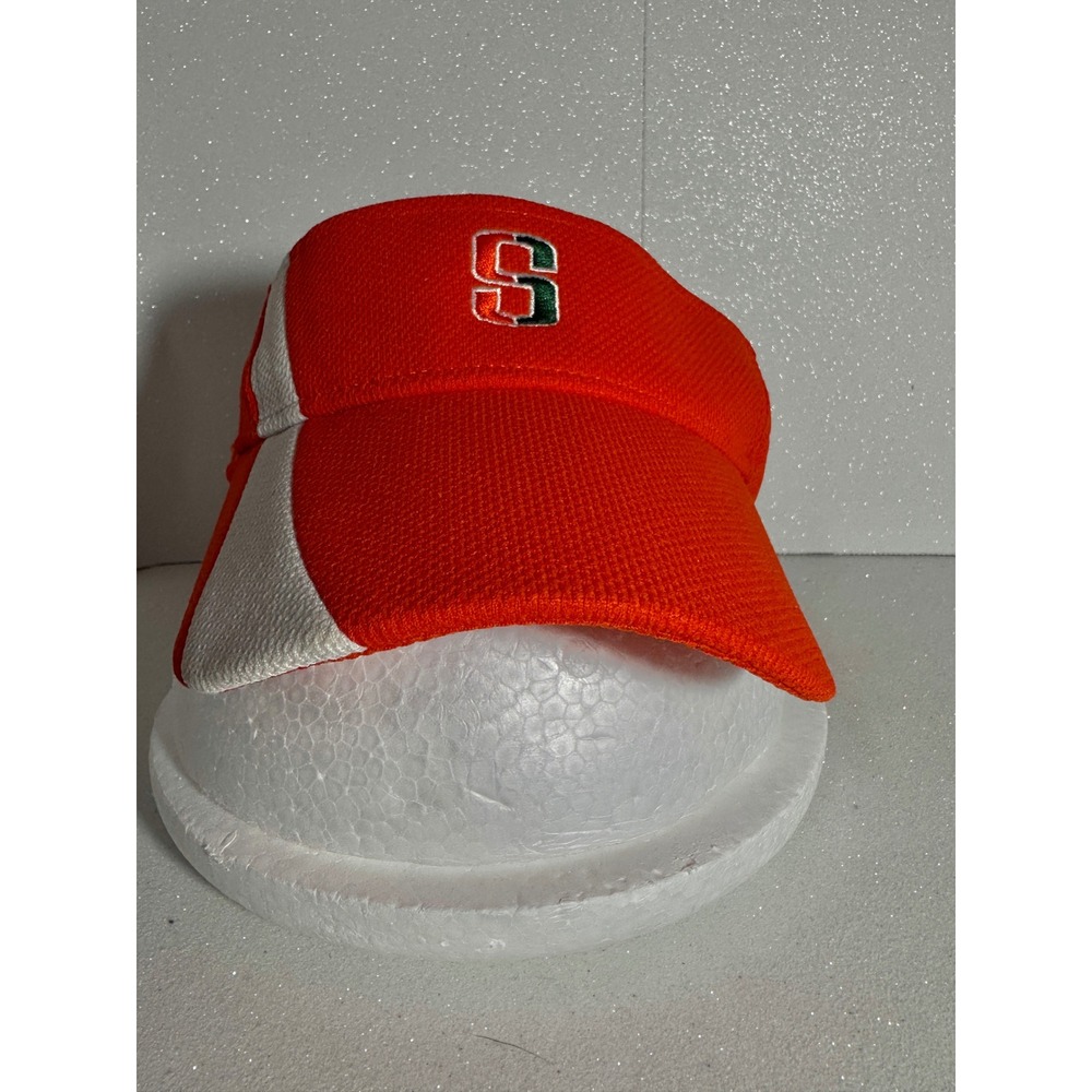 Augusta Sportswear Orange White Visor Hat Adult Adjustable Moisture Management